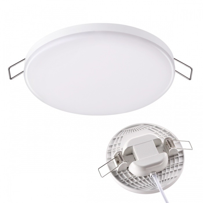 358142 NONOTECH Белый встраиваемый светодиодный светильник MON, 12W, 4000K, 960Lm