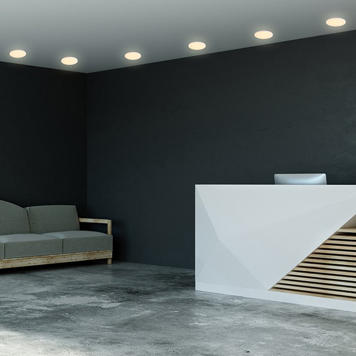 358142 NONOTECH Белый встраиваемый светодиодный светильник MON, 12W, 4000K, 960Lm