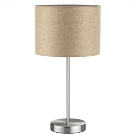 8250/1T LUMION NIKKI Настольная лампа Е27*1*60W, никель, бежевый, диаметр 25см