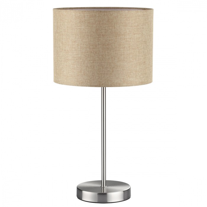 8250/1T LUMION NIKKI Настольная лампа Е27*1*60W, никель, бежевый, диаметр 25см
