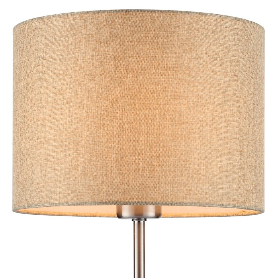 8250/1T LUMION NIKKI Настольная лампа Е27*1*60W, никель, бежевый, диаметр 25см