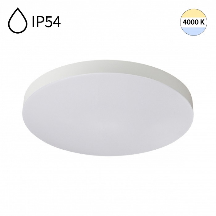 7759/24L SONEX MITRA LED настенно-потолочный светодиодный влагозащищенный светильник GAMMA для ванной, пластик/белый, LED 24Вт, 4000K, IP54, диаметр 30см.