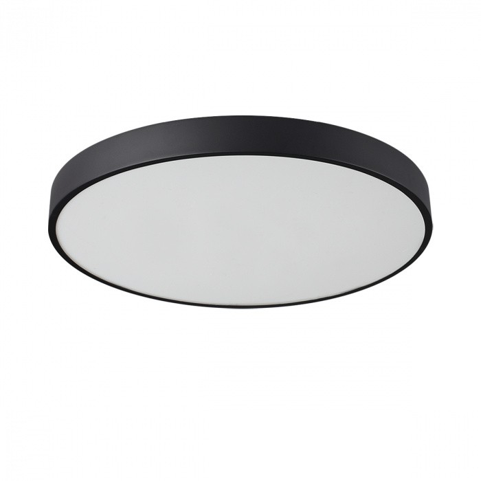 7758/70L SONEX MITRA Черный накладной/подвесной светодиодный светильник QUASAR - 2й свет LED (60W+10W) 4000K+4000K, металл/акрил, 60см диаметр