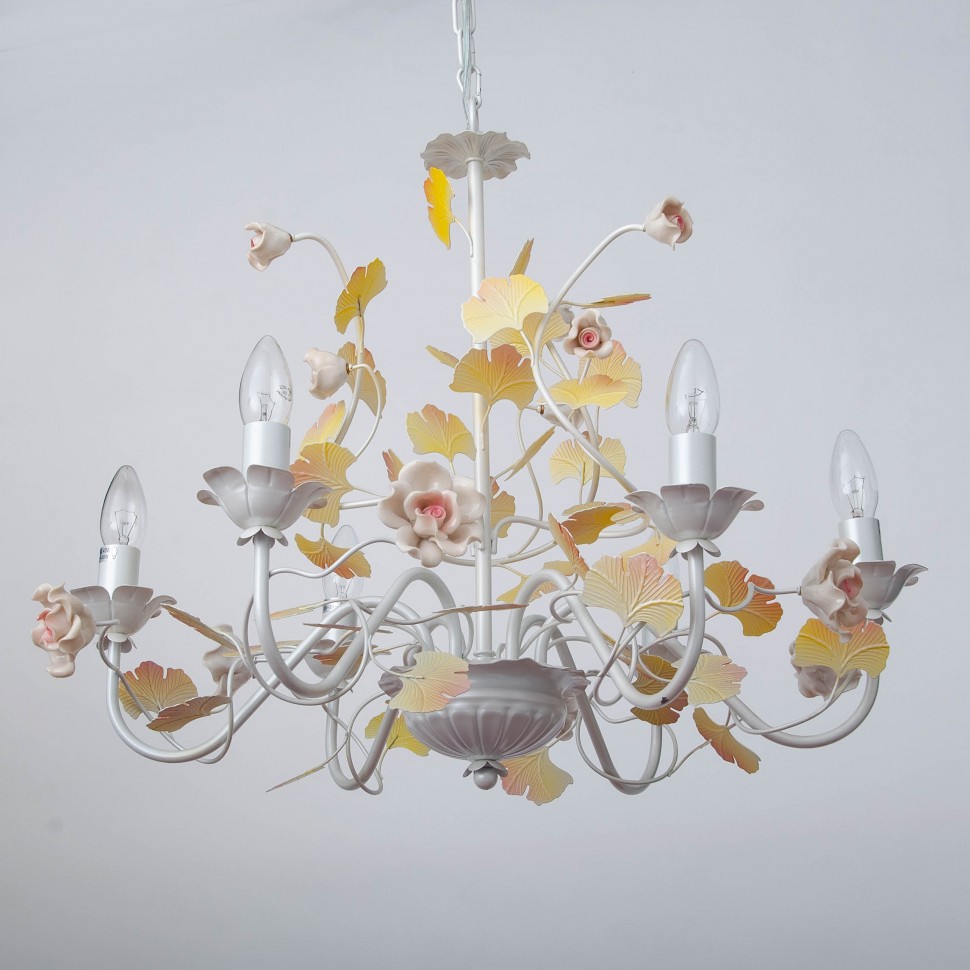 SD0979/6 Abrasax подвесная люстра Suzanne, в стиле Прованс с цветами