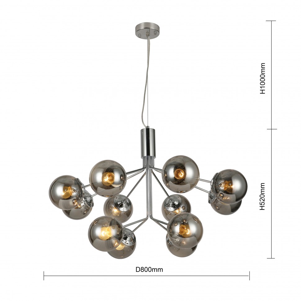 2630-12U F-Promo подвесная люстра Pax, E27*12, хром