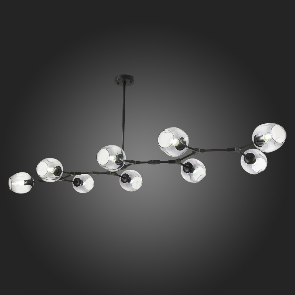 SLE154843-09 EVOLUCE люстра на штанге Rametto, черная, E27*9*40W