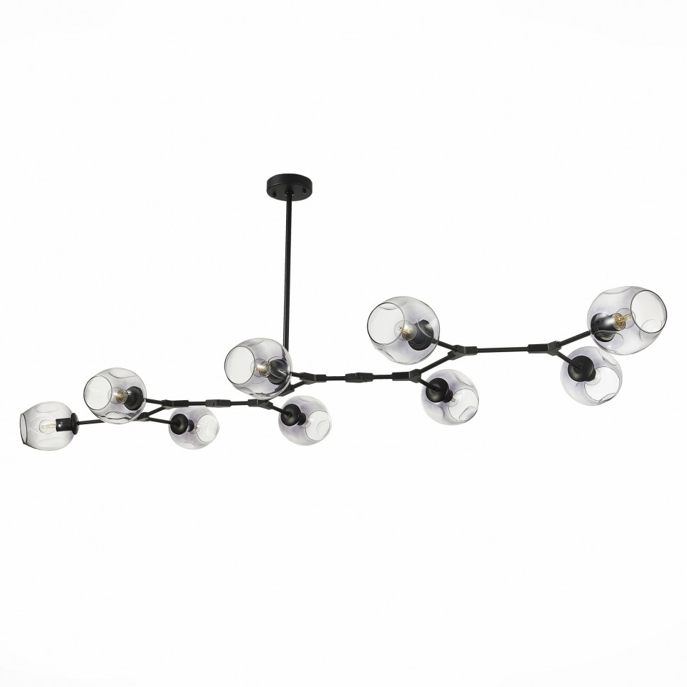 SLE154843-09 EVOLUCE люстра на штанге Rametto, черная, E27*9*40W