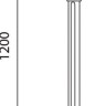 11323 FERON Витраж наземный уличный фонарь 120см, золото, черный, IP44, E27*1*60W