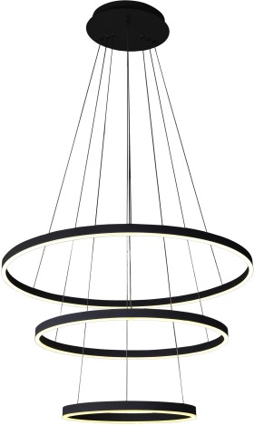 Подвесная светодиодная люстра 3 кольца Kink Light Тор 08223,19A(4000K)