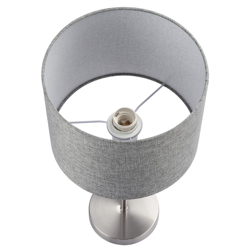 8251/1T LUMION NIKKI Настольная лампа Е27*1*60W, никель, серый, диаметр 25см