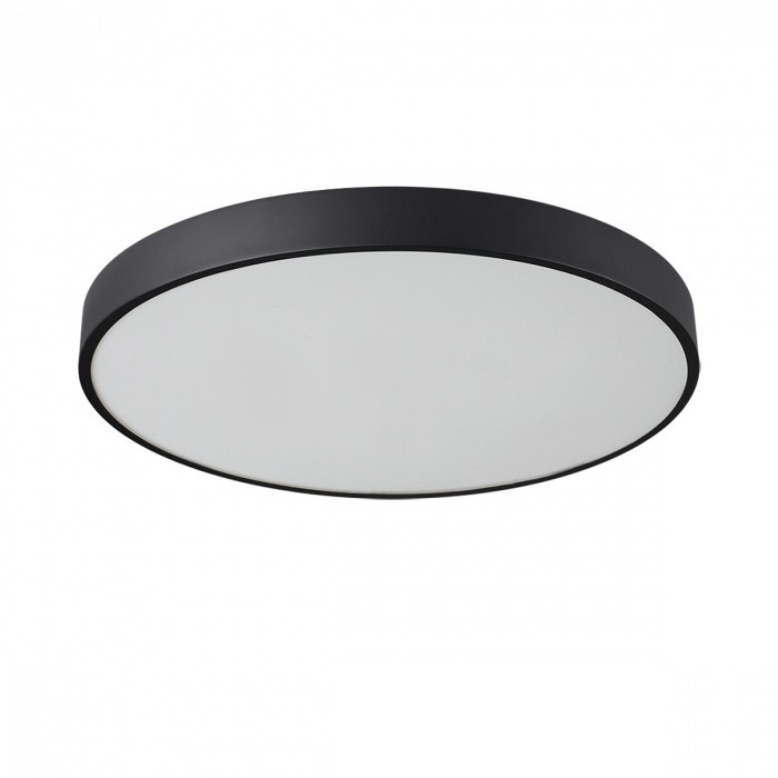 7756/70L SONEX MITRA Черный накладной/подвесной светодиодный светильник QUASAR - 2й свет LED (60W+10W) 3000K+3000K, металл/акрил, 60см диаметр