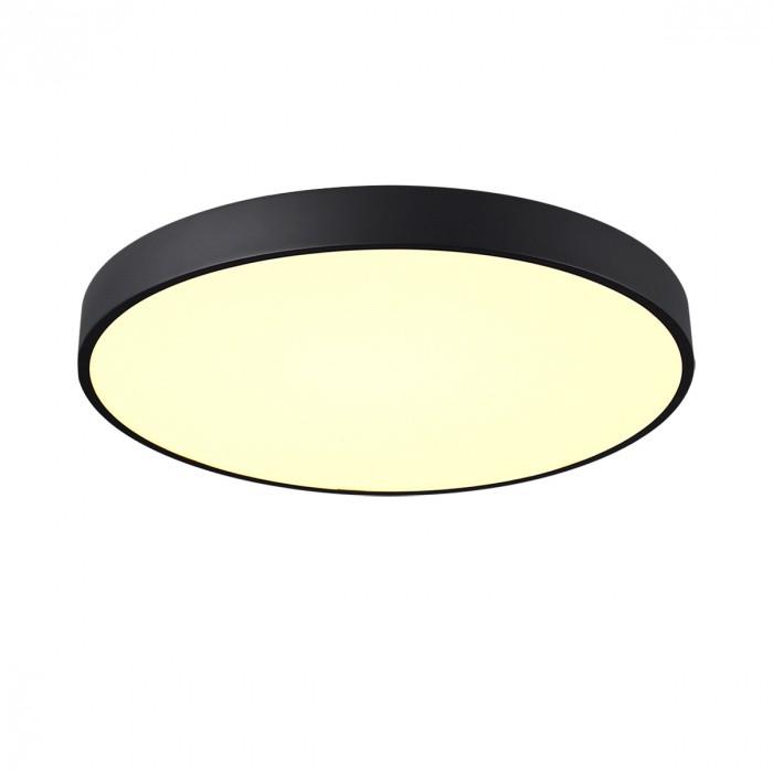 7756/70L SONEX MITRA Черный накладной/подвесной светодиодный светильник QUASAR - 2й свет LED (60W+10W) 3000K+3000K, металл/акрил, 60см диаметр