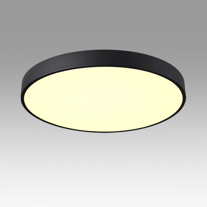 7756/70L SONEX MITRA Черный накладной/подвесной светодиодный светильник QUASAR - 2й свет LED (60W+10W) 3000K+3000K, металл/акрил, 60см диаметр