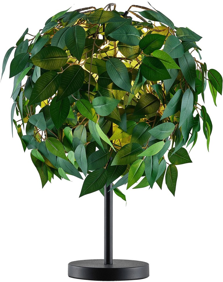 LSP-0682 Lussole Idaho Зеленая настольная лампа Листья, E27*1*40W