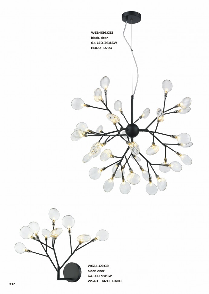 WE241.36.023 Подвесная люстра Wertmark FIORITA