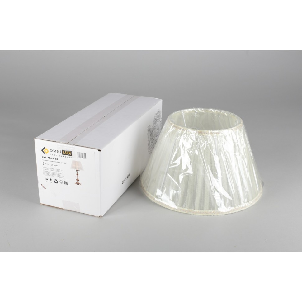 OML-75404-01 OMNILUX интерьерная настольная лампа Miglianico, бронза, бежевый