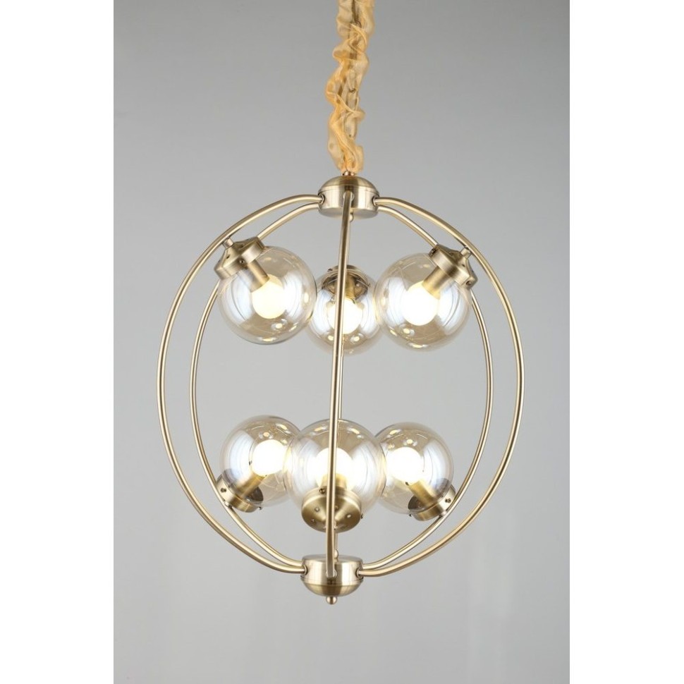 OML-94513-06 OMNILUX подвесной светильник Serrano, бронза, E14*6*5W