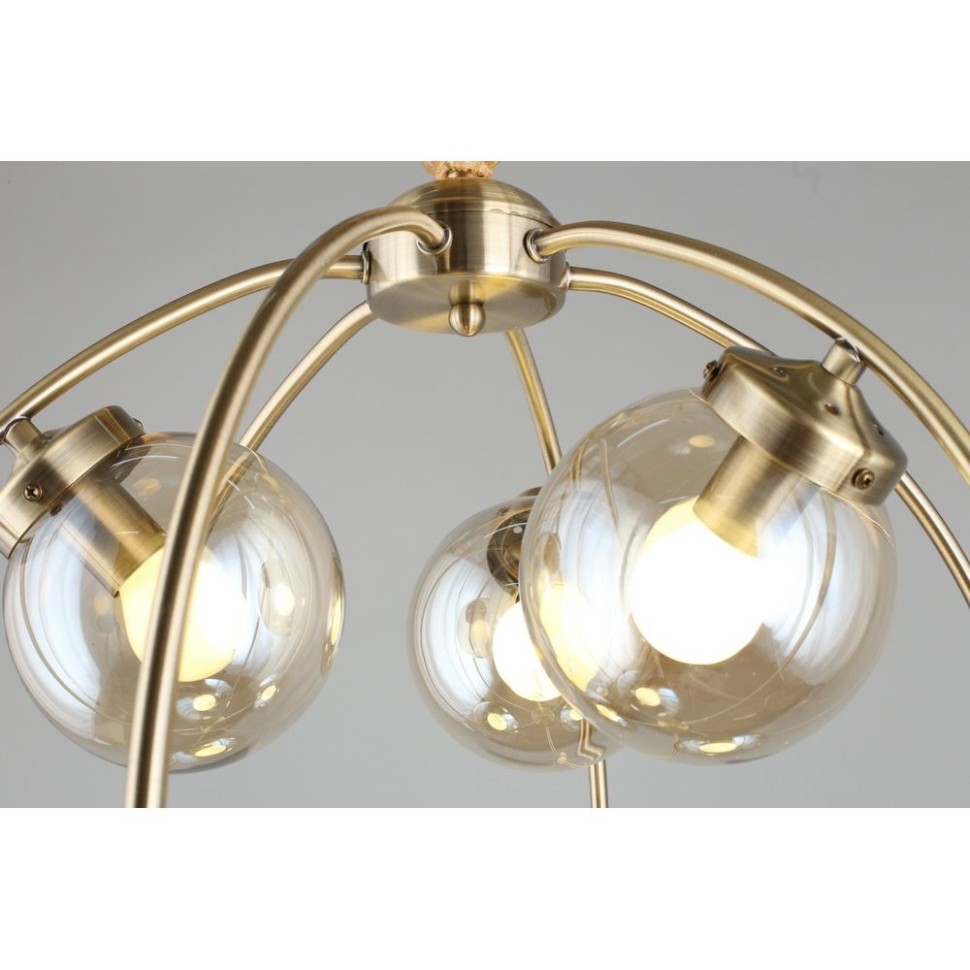 OML-94513-06 OMNILUX подвесной светильник Serrano, бронза, E14*6*5W