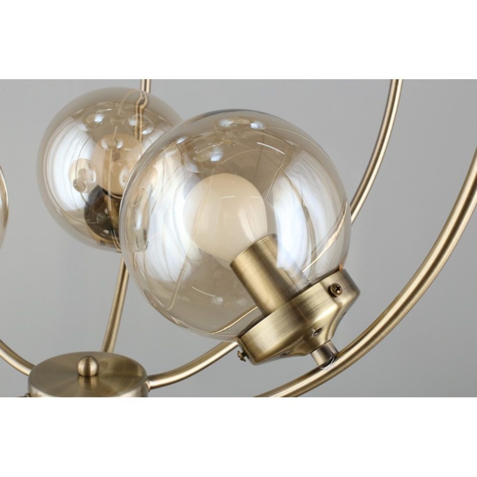 OML-94513-06 OMNILUX подвесной светильник Serrano, бронза, E14*6*5W