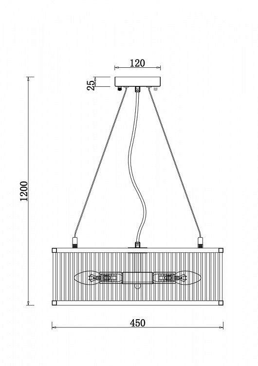 FR5053PL-06BS FREYA подвесная люстра Savoy, латунь, E14*6*40W