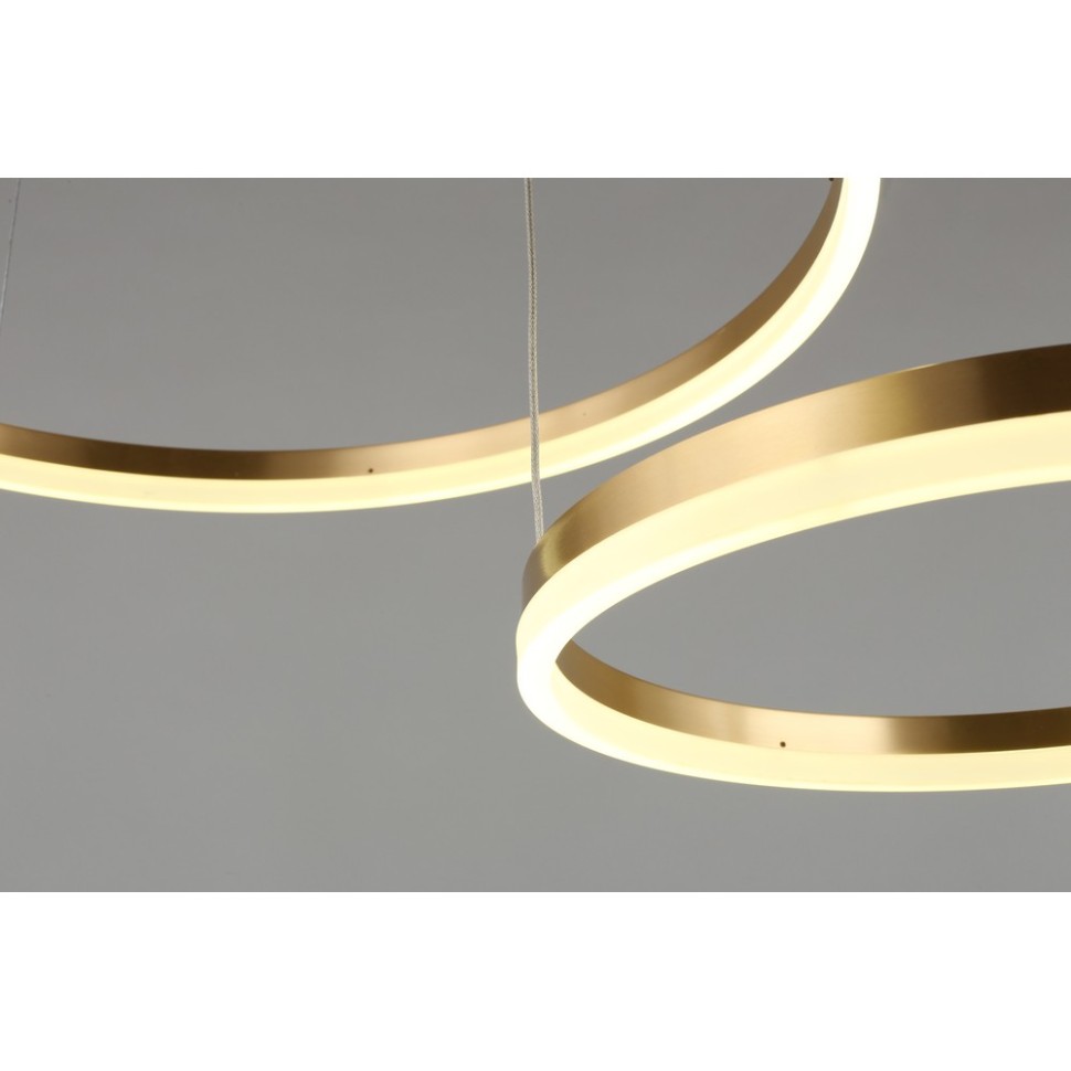 APL.049.03.60 Aployt Armel подвесной светодиодный светильник 2 кольца, 60 и 40см, 60W 4000K 3300Lm латунь