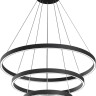 MOD058PL-L100BK MAYTONI Rim подвесная светодиодная люстра 3 кольца, черная, 107W, 3000-4000K