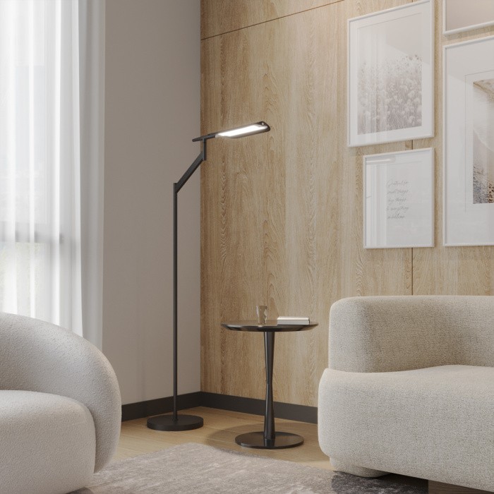 359542 NOVOTECH Ledo Ala черный светодиодный диммируемый торшер с сенсорным управлением 14W, 2700К/4000К/6000К
