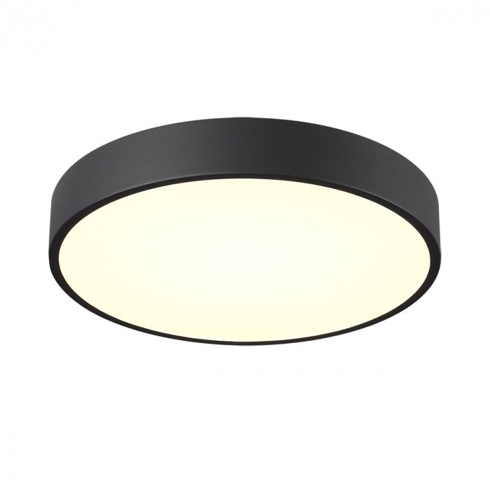 7758/48L SONEX MITRA Черный накладной/подвесной светодиодный светильник QUASAR - 2й свет LED (40W+8W) 4000K+4000K, металл/акрил, 50см диаметр