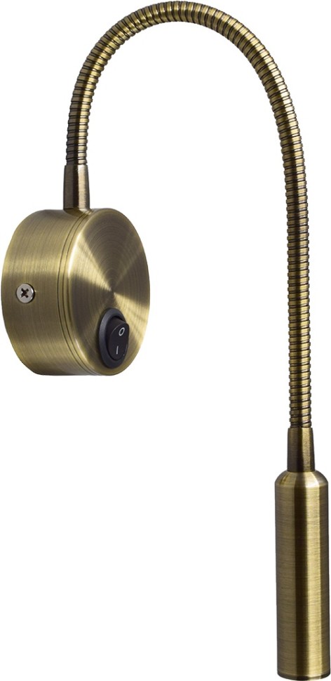 08100,20(3000K) Kink Light Спот светодиодный с выключателем для чтения Лайт, бронза, 3W, 3000K