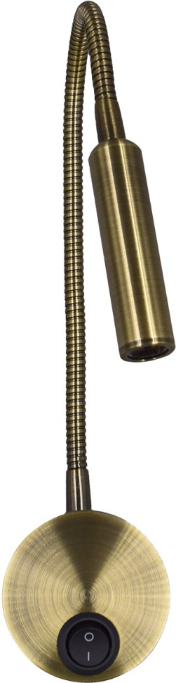 08100,20(3000K) Kink Light Спот светодиодный с выключателем для чтения Лайт, бронза, 3W, 3000K