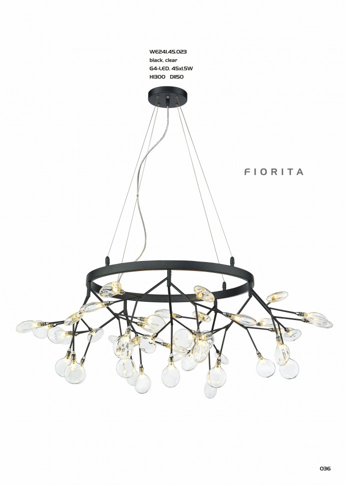 WE241.45.023 Подвесная люстра Wertmark FIORITA