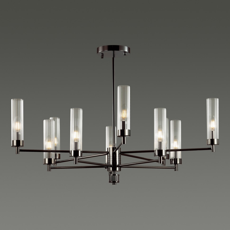 5275/10C LUMION CLASSI Люстра потолочная KAMILLA, E14*10*40W, черный хром