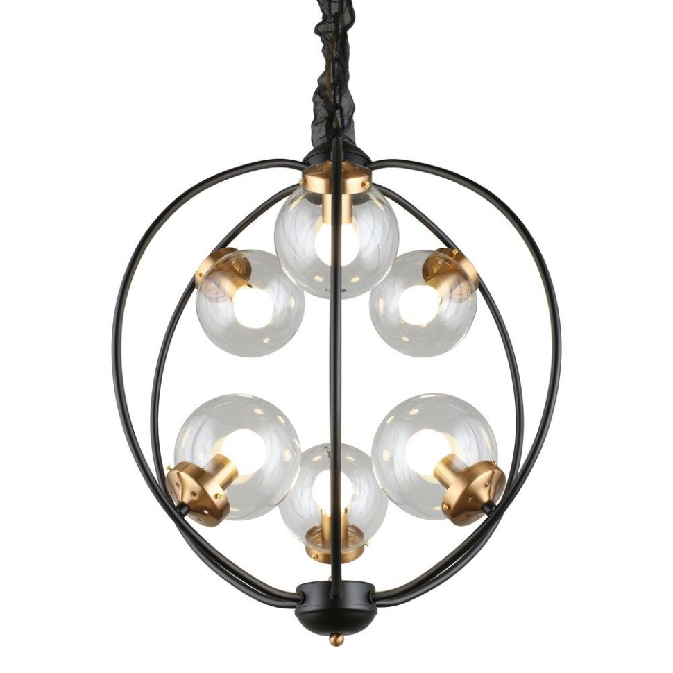 OML-94503-06 OMNILUX подвесной светильник Serrano, черный, E14*6*5W