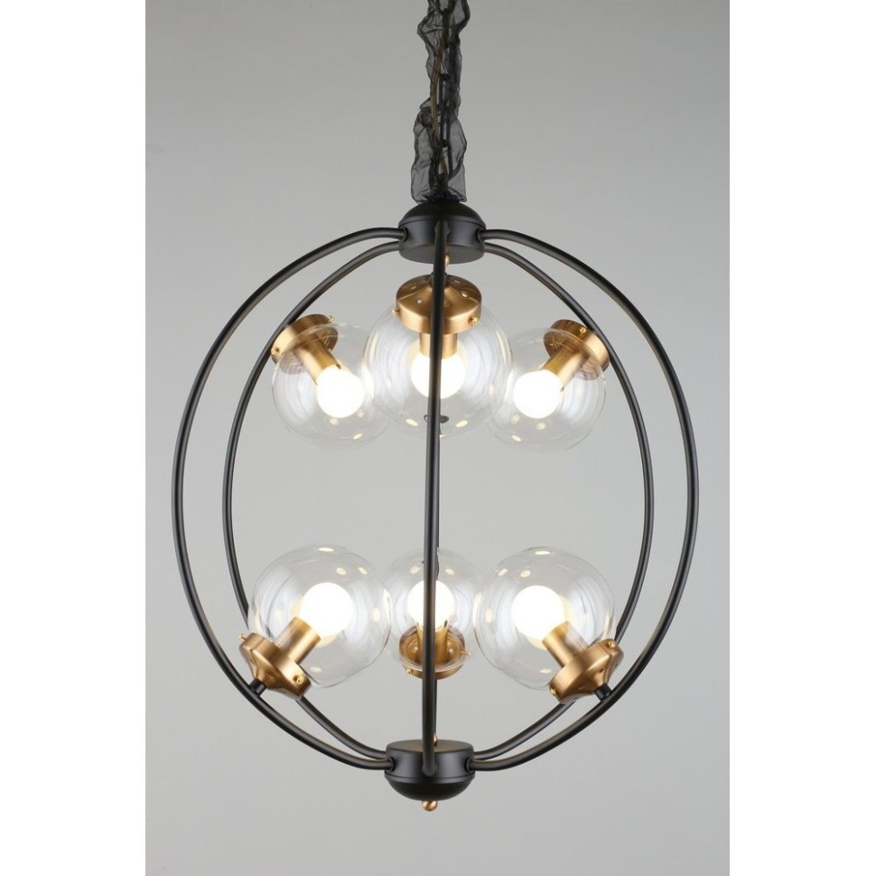 OML-94503-06 OMNILUX подвесной светильник Serrano, черный, E14*6*5W