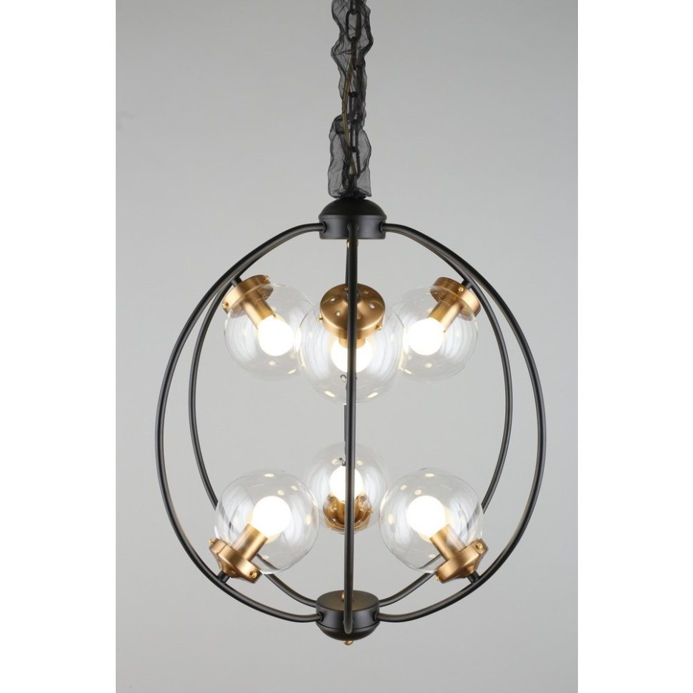 OML-94503-06 OMNILUX подвесной светильник Serrano, черный, E14*6*5W