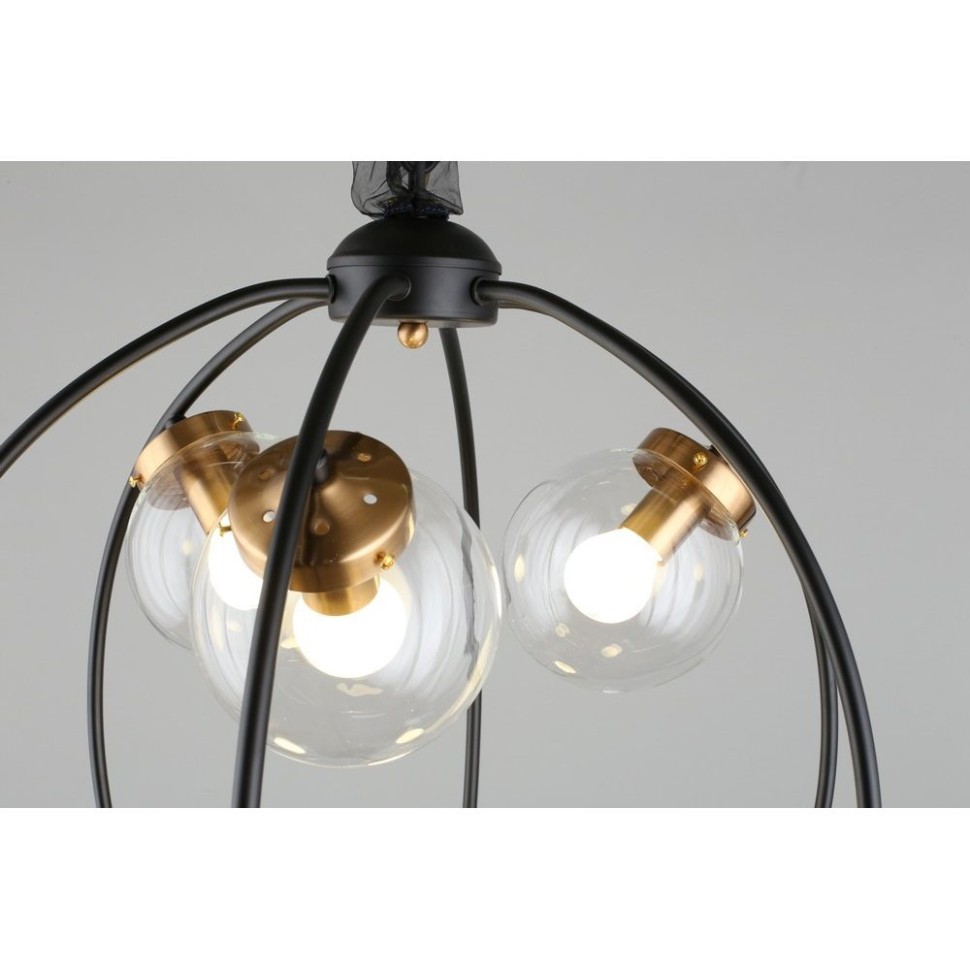 OML-94503-06 OMNILUX подвесной светильник Serrano, черный, E14*6*5W