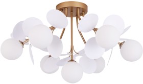 A1369PL-7SG ARTE LAMP потолочная люстра Peacock G9*7*40W, белый, золото
