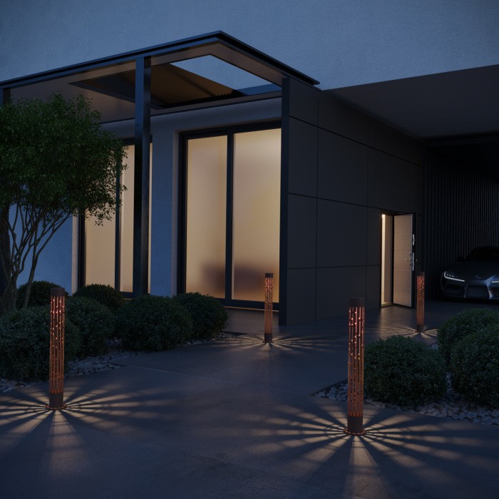 359540 NOVOTECH STREET NETZ коричневый ландшафтный светодиодный светильник IP65, 9W, 3000К, 80см