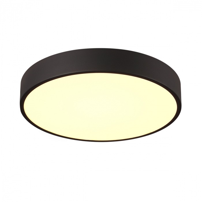 7756/48L SONEX MITRA Черный накладной/подвесной светодиодный светильник QUASAR - 2й свет LED (40W+8W) 3000K+3000K, металл/акрил, 50см диаметр