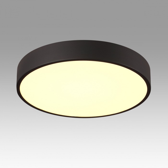 7756/48L SONEX MITRA Черный накладной/подвесной светодиодный светильник QUASAR - 2й свет LED (40W+8W) 3000K+3000K, металл/акрил, 50см диаметр