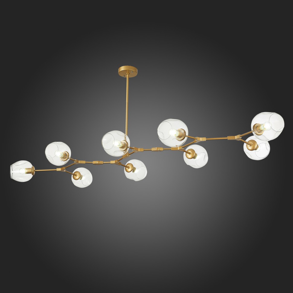 SLE154823-09 EVOLUCE люстра на штанге Rametto, матовое золото, E27*9*40W