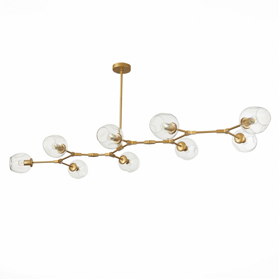 SLE154823-09 EVOLUCE люстра на штанге Rametto, матовое золото, E27*9*40W