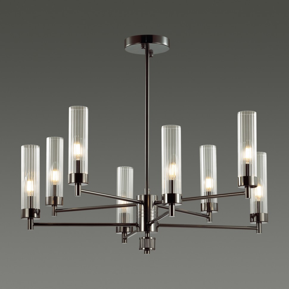 5275/8C LUMION CLASSI Люстра потолочная KAMILLA, E14*8*40W, черный хром