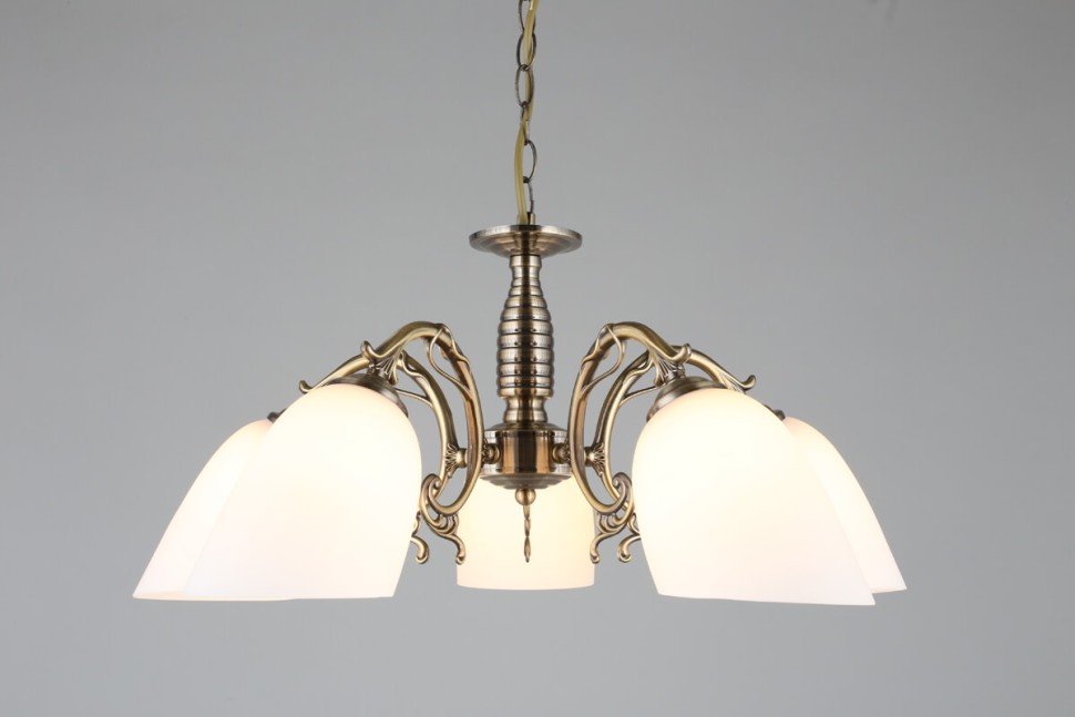 OML-56407-05 OMNILUX Tellaro подвесная классическая ретро люстра, 5 плафонов