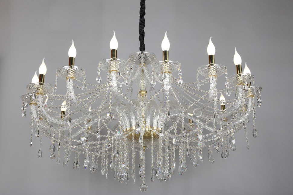 OML-70003-16 OMNILUX хрустальная подвесная люстра Aglientu, 120см диаметр, E14*16*40W