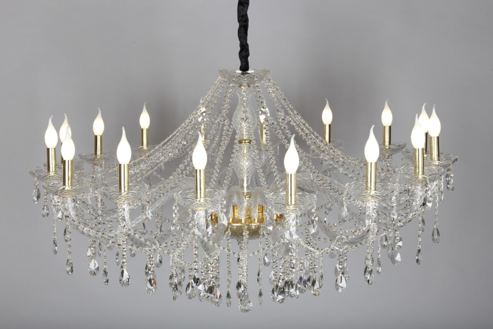 OML-70003-16 OMNILUX хрустальная подвесная люстра Aglientu, 120см диаметр, E14*16*40W