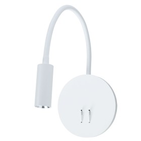A8231AP-1WH ARTE LAMP Electra белое светодиодное бра для чтения, гибкая ножка, двойной свет, 2 выключателя, 9W, 3000K