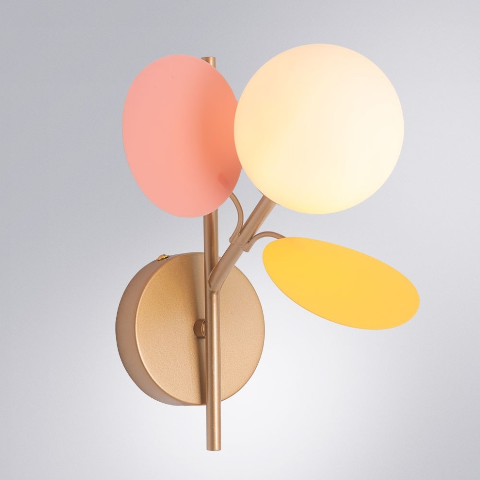 A1369AP-1MD ARTE LAMP бра Peacock G9*1*40W, белый, золото, разноцветный