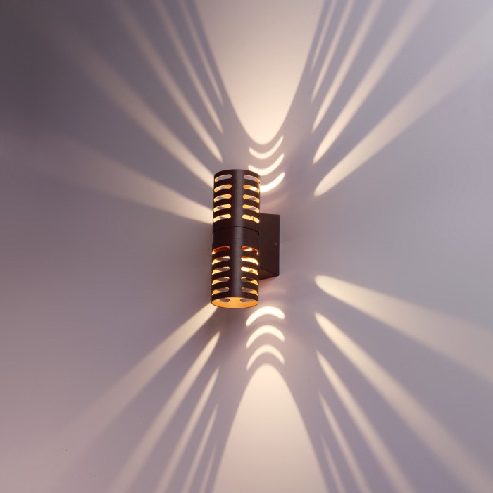 359539 NOVOTECH STREET NETZ коричневый уличный настенный светодиодный светильник IP65, 2*5W, 3000К