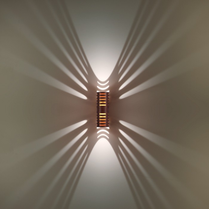 359539 NOVOTECH STREET NETZ коричневый уличный настенный светодиодный светильник IP65, 2*5W, 3000К